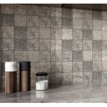 TRAV ANCIENT TUMBLED - 4X4, SILVER SILVER, TUMBLED